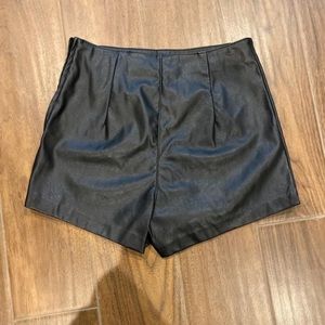 small leather shorts